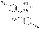 (R,R)-1,2-Bis(4-cyanophenyl)-1,2-ethanediamine dihydrochloride molecular structure (CAS 117903-80-7)