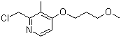 structure of CAS# 117977-20-5, 2-Chloromethyl-4-(3-methoxypropoxy)-3-methylpyridin