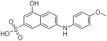 CAS 登录号：118-51-4, 4-羟基-7-[(4-甲氧基苯基)氨基]萘-2-磺酸