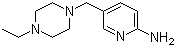 structure of CAS# 1180132-17-5, 5-[(4-Ethyl-1-piperazinyl)methyl]-2-pyridinamine