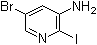 structure of CAS# 1180678-40-3, 5-Bromo-2-iodo-3-pyridinamine