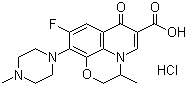CAS 登录号：118120-51-7, 盐酸氧氟沙星, (+/-)-9-氟-3-甲基-10-(4-甲基-1-哌嗪基)-7-氧-2,3-二氢-7H-吡啶并[1,2,3-de][1,4]苯并恶嗪-6-羧酸盐酸盐