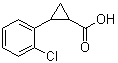 structure of CAS# 1181230-38-5, 2-(2-Chlorophenyl)cyclopropanecarboxylic acid
