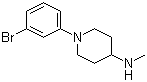 structure of CAS# 1184235-17-3, 1-(3-Bromophenyl)-N-methyl-4-piperidinamine
