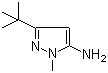 3-叔丁基-1-甲基-1H-吡唑-5-胺分子结构 (CAS 118430-73-2)