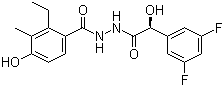 CAS # 1184940-46-2, EMD638683 (S-Form), (alphaS)-3,5-difluoro-alpha-hydroxybenzeneacetic acid 2-(2-ethyl-4-hydroxy-3-methylbenzoyl)hydrazide