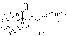 CAS 登录号：1185151-95-4, 4-二乙基氨基丁-2-炔基 2-羟基-2-苯基-2-(1,2,2,3,3,4,4,5,5,6,6-十一氘环己基)乙酸酯盐酸盐