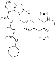 CAS 登录号：1185255-99-5, 2-去乙氧基-2-羟基-1H-1-乙基坎地沙坦西来替昔酯