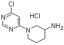 structure of CAS# 1185307-01-0, 1-(6-Chloro-4-pyrimidinyl)-3-piperidinamine hydrochloride
