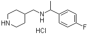 CAS 登录号：1185307-34-9, N-[1-(4-氟苯基)乙基]-4-哌啶甲胺盐酸盐