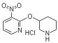 CAS # 1185308-05-7, 3-Nitro-2-(3-piperidinyloxy)pyridine hydrochloride