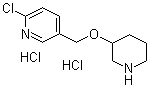 CAS 登录号：1185309-77-6, 2-氯-5-[(3-哌啶基氧基)甲基]吡啶盐酸盐