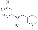 structure of CAS# 1185309-95-8, 4-Chloro-6-(3-piperidinylmethoxy)pyrimidine hydrochloride