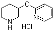 CAS 登录号：1185310-55-7, 2-(3-哌啶基氧基)吡啶盐酸盐