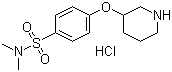 structure of CAS# 1185311-83-4, N,N-Dimethyl-4-(3-piperidinyloxy)benzenesulfonamide hydrochloride
