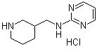 CAS 登录号：1185312-31-5, N-(3-哌啶基甲基)-2-嘧啶胺盐酸盐