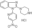 CAS # 1185313-05-6, 1-(5-Nitro-2-pyridinyl)-2-(1-piperazinyl)-1H-benzimidazole hydrochloride