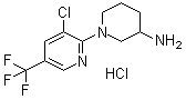 structure of CAS# 1185313-62-5, 1-[3-氯-5-(三氟甲基)-2-吡啶基]-3-哌啶胺盐酸盐
