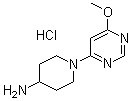 structure of CAS# 1185315-37-0, 1-(6-甲氧基-4-嘧啶基)-4-哌啶胺盐酸盐