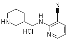 CAS 登录号：1185319-20-3, 2-[(3-哌啶基甲基)氨基]-3-吡啶甲腈盐酸盐