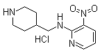 structure of CAS# 1185319-22-5, 3-硝基-N-(4-哌啶甲基)-2-吡啶胺盐酸盐