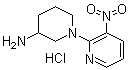 CAS # 1185319-26-9, 1-(3-Nitro-2-pyridinyl)-3-piperidinamine hydrochloride