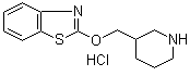 structure of CAS# 1185319-42-9, 2-(3-Piperidinylmethoxy)benzothiazole hydrochloride