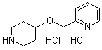 structure of CAS# 1185319-49-6, 2-[(4-Piperidinyloxy)methyl]pyridine hydrochloride
