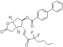 CAS 登录号：118583-35-0, [3aR-[3aa,4a(E),5b,6aa]]-4-(4,4-二氟-3-氧代-1-辛烯基)六氢-2-氧代-2H-环戊并[b]呋喃-5-基 [1,1'-联苯]-4-甲酸酯
