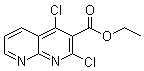 CAS # 1186189-29-6, 2,4-Dichloro-1,8-naphthyridine-3-carboxylic acid ethyl ester, Ethyl 2,4-dichloro-1,8-naphthyridine-3-carboxylate