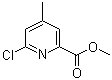 structure of CAS# 1186605-87-7, 6-氯-4-甲基-2-吡啶羧酸甲酯