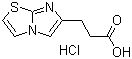 structure of CAS# 1187830-53-0, Imidazo[2,1-b]thiazole-6-propanoic acid hydrochloride