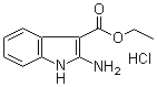 structure of CAS# 1187830-59-6, 2-Amino-1H-indole-3-carboxylic acid ethyl ester hydrochloride