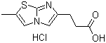 structure of CAS# 1187830-75-6, 2-甲基咪唑并[2,1-b]噻唑-6-丙酸盐酸盐