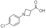 structure of CAS# 1187933-29-4, 1-(4-氯苯基)-3-吖丁啶羧酸
