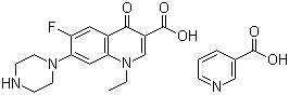 structure of CAS# 118803-81-9, Norfloxacin nicotinate