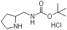 structure of CAS# 1188263-71-9, 2-tert-Butoxycarbonylaminomethylpyrrolidine hydrochloride