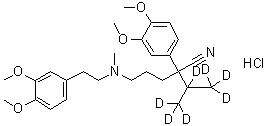 CAS 登录号：1188265-55-5, alpha-[3-[[2-(3,4-二甲氧基苯基)乙基]甲基氨基]丙基]-3,4-二甲氧基-alpha-[1-(甲基-d<sub>3</sub>)乙基-1,2,2,2-d<sub>4</sub>]-苯乙腈盐酸盐