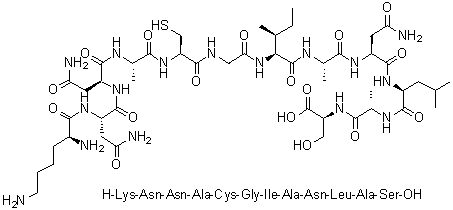 CAS # 1188512-69-7, L-Lysyl-L-asparaginyl-L-asparaginyl-L-alanyl-L-cysteinylglycyl-L-isoleucyl-L-alanyl-L-asparaginyl-L-leucyl-L-alanyl-L-serine