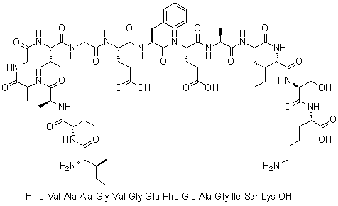 CAS # 1188512-83-5, L-Isoleucyl-L-valyl-L-alanyl-L-alanylglycyl-L-valylglycyl-L-alpha-glutamyl-L-phenylalanyl-L-alpha-glutamyl-L-alanylglycyl-L-isoleucyl-L-seryl-L-lysine