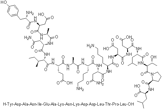 CAS 登录号：1188512-85-7, L-酪氨酰-L-alpha-天冬氨酰-L-丙氨酰-L-天冬氨酰胺酰-L-异亮氨酰-L-alpha-谷氨酰-L-丙氨酰-L-赖氨酰-L-天冬氨酰胺酰-L-赖氨酰-L-alpha-天冬氨酰-L-alpha-天冬氨酰-L-亮氨酰-L-苏氨酰-L-脯氨酰-L-亮氨酸