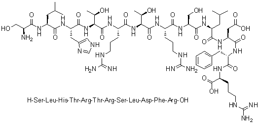 CAS # 1188513-11-2, L-Seryl-L-leucyl-L-histidyl-L-threonyl-L-arginyl-L-threonyl-L-arginyl-L-seryl-L-leucyl-L-alpha-aspartyl-L-phenylalanyl-L-arginine