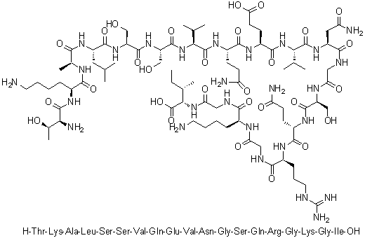 CAS 登录号：1188513-22-5, L-苏氨酰-L-赖氨酰-L-丙氨酰-L-亮氨酰-L-丝氨酰-L-丝氨酰-L-缬氨酰-L-谷氨酰胺酰-L-alpha-谷氨酰-L-缬氨酰-L-天冬氨酰胺酰甘氨酰-L-丝氨酰-L-谷氨酰胺酰-L-精氨酰甘氨酰-L-赖氨酰甘氨酰-L-异亮氨酸