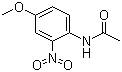 structure of CAS# 119-81-3, 4'-Methoxy-2'-nitroacetanilide