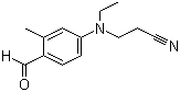 structure of CAS# 119-97-1, 2-Methyl-N-ethyl-N-(2-cyanoethyl)-4-aminobenzaldehyde
