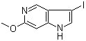 3-Iodo-6-methoxy-1H-pyrrolo[3,2-c]pyridine molecular structure (CAS 1190315-47-9)