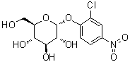 structure of CAS# 119047-14-2, 2-Chloro-4-nitrophenyl alpha-D-glucopyranoside
