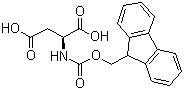 Fmoc-L-aspartic acid molecular structure (CAS 119062-05-4)