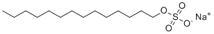 Sodium tetradecyl sulfate molecular structure (CAS 1191-50-0)