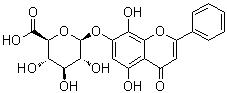 CAS # 119152-50-0, Glychionide A, 5,8-Dihydroxy-4-oxo-2-phenyl-4H-1-benzopyran-7-yl beta-D-glucopyranosiduronic acid